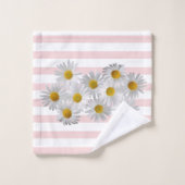 Kleurrijk, Romantisch, Strepen, Bloemen Bad Handdoek (Wasdoekje)