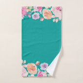 Kleurrijk, Romantisch, Waterverf bloemen Bad Handdoek (Handdoek)