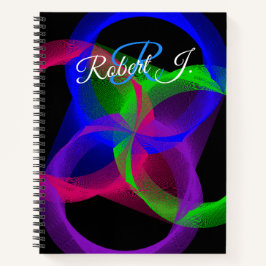 Kleurrijk Ronde Blend Geometrische Spiraal Notitie Notitieboek