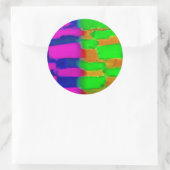 kleurrijk ronde sticker (Tas)