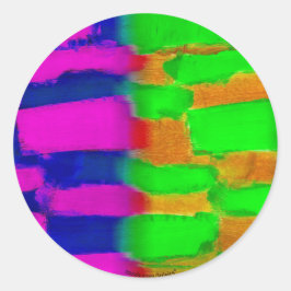 kleurrijk ronde sticker