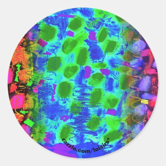 kleurrijk ronde sticker (Voorkant)