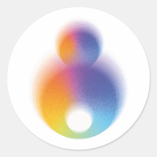 kleurrijk ronde sticker (Voorkant)