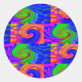 kleurrijk ronde sticker