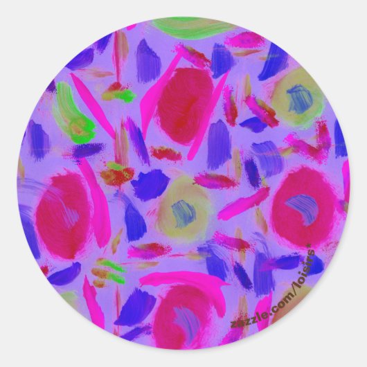 kleurrijk ronde sticker (Voorkant)