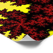 Kleurrijk rood en geel fractal poster (Hoek)