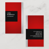 Kleurrijk Rood Grijs Zwart Creatief Visitekaartje (Voorkant / Achterkant)
