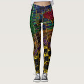 Kleurrijk Rood Hart Mozaïek Leggings (Voorkant)