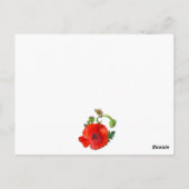 Kleurrijk Rood Klaprozenveld Beterschapswensen Briefkaart (Achterkant)