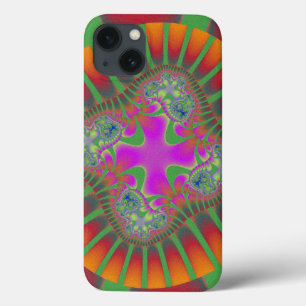 Kleurrijk rood, Oranje en groen fractal Case-Mate iPhone Case