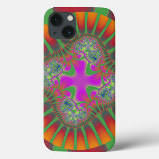 Kleurrijk rood, Oranje en groen fractal Case-Mate iPhone Case