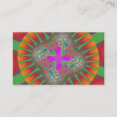Kleurrijk rood, Oranje en groen fractal Visitekaartje (Voorkant)