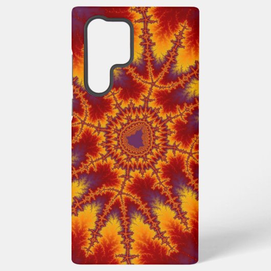 Kleurrijk rood, Paars en geel fractal Samsung Galaxy Hoesje (Achterkant)