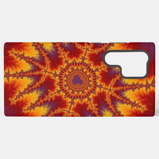 Kleurrijk rood, Paars en geel fractal Samsung Galaxy Hoesje (Achterkant horizontaal)