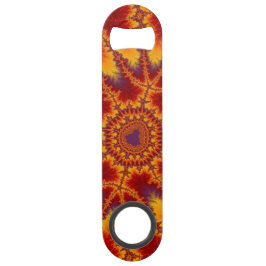 Kleurrijk rood, Paars en geel fractal Speed Flessenopener