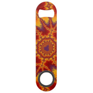 Kleurrijk rood, Paars en geel fractal Speed Flessenopener