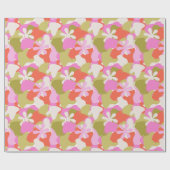 Kleurrijk Rood Sinaasappel, Groene & Paarse Abstra Cadeaupapier (Vlak)