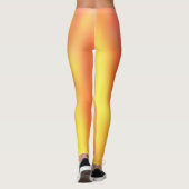 Kleurrijk rood Sinaasappel vlammenverloop Leggings (Achterkant)
