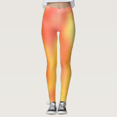 Kleurrijk rood Sinaasappel vlammenverloop Leggings (Voorkant)