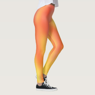 Kleurrijk rood Sinaasappel vlammenverloop Leggings