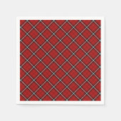 Kleurrijk rood, zwart en wit kerstcadeautje servet (Voorkant)