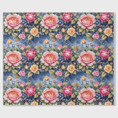 Kleurrijk Roos Fantasy Cadeaupapier (Vlak)