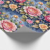 Kleurrijk Roos Fantasy Cadeaupapier (Hoek)