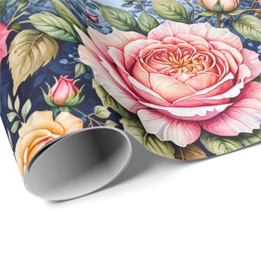 Kleurrijk Roos Fantasy Cadeaupapier (Rol Hoek)