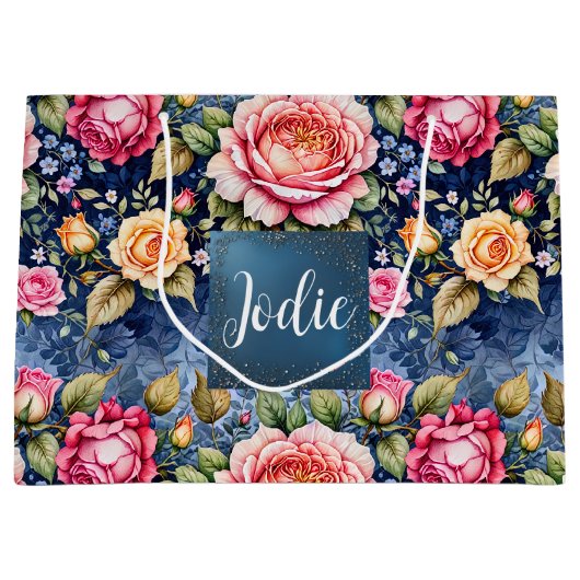 Kleurrijk Roos Fantasy Groot Cadeauzakje (Voorkant)