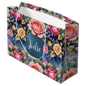 Kleurrijk Roos Fantasy Groot Cadeauzakje (Achterkant Gekanteld)