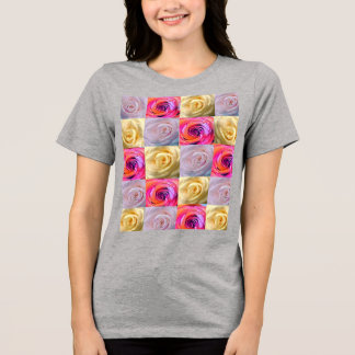 Kleurrijk Roos Foto Grid Grafische T-Shirt