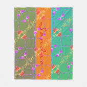 Kleurrijk Roos Haalt met haar naam Leece Blank Fleece Deken (Voorkant)