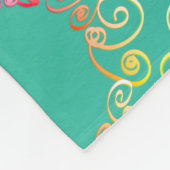 Kleurrijk Roos hoort bij haar naam vlooienbak Fleece Deken (Hoek)