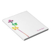 Kleurrijk Roos op maat Notitieblok (Schuin)