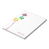Kleurrijk Roos op maat Notitieblok (Linkerzijde)