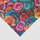 Kleurrijk Roos Patroon Bloemfloreel Tissuepapier (Detail)