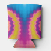 Kleurrijk roovy retro dye patroon blikjeskoeler (Achterkant)