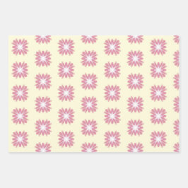 Kleurrijk Roze Bloempatroon  Inpakpapier Vel