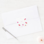 Kleurrijk Roze Confetti | Cadeau Vierkante Sticker (Envelop)