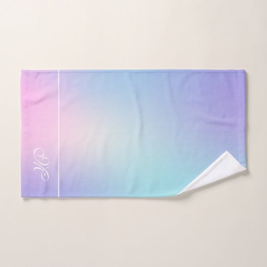 Kleurrijk, roze en blauw bad handdoek (Handdoek)