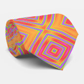 Kleurrijk roze en Oranje patroonStropdas Stropdas (Opgerold)
