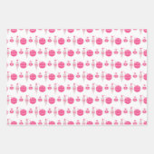 Kleurrijk roze en zwart kerst wrapping papier inpakpapier vel (Voorkant 3)