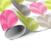 Kleurrijk Roze Groen Bruin Polka Dot Patroon Cadeaupapier (Rol Hoek)