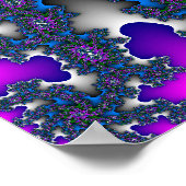 Kleurrijk roze, groen en blauw fractal poster (Hoek)