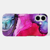 Kleurrijk, Roze, Paarse gemarmerd Case-Mate iPhone Case (Achterkant (horizontaal))