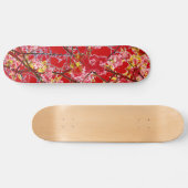 Kleurrijk roze rood abstract bloemontwerp persoonlijk skateboard (Horizontaal)