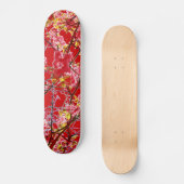 Kleurrijk roze rood abstract bloemontwerp persoonlijk skateboard (Voorkant)