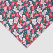 Kleurrijk roze rood wit leuk bloemmotief tissuepapier (Detail)