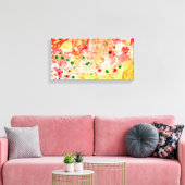 Kleurrijk roze roodgeel groen modern Abstract Canvas Afdruk (Insitu (Woonkamer))