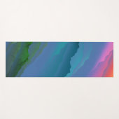 Kleurrijk Roze tot Groene Sky Mountain Forest Yogamat (Voorkant (horizontaal))